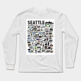 Seattle Map Long Sleeve T-Shirt